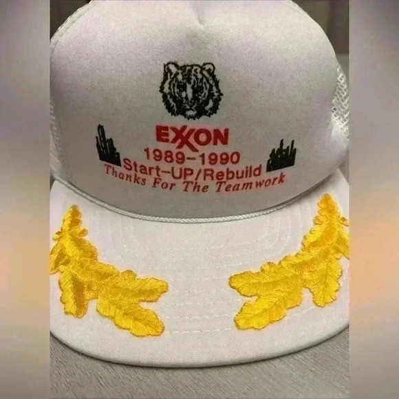 Vintage 1989-1990 Exxon Mobile Trucker Hat - Picture 1 of 4